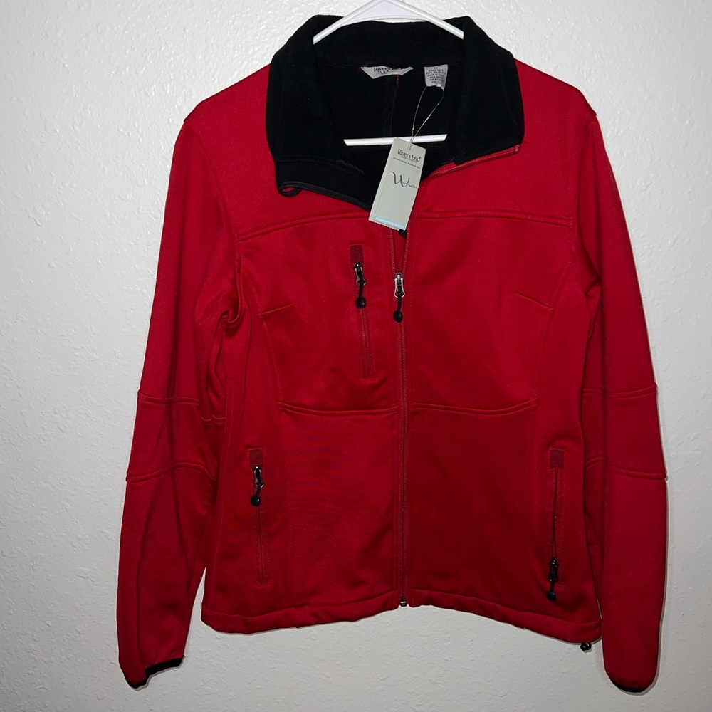 NWT River’s End Red Windproof/Water Resistant Jacket Size M Medium